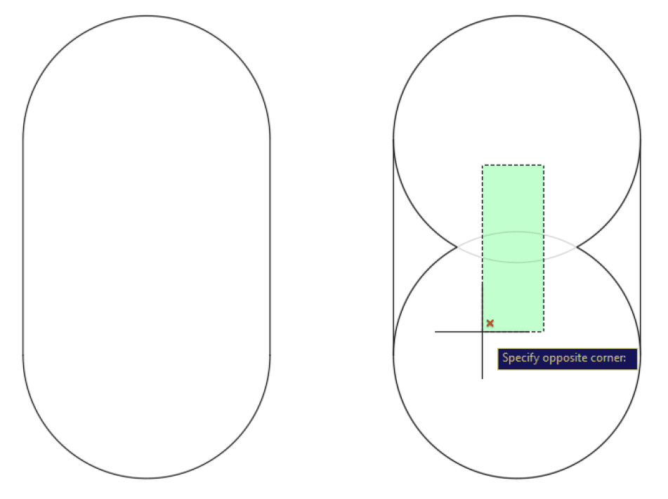 trim specify opposite corner