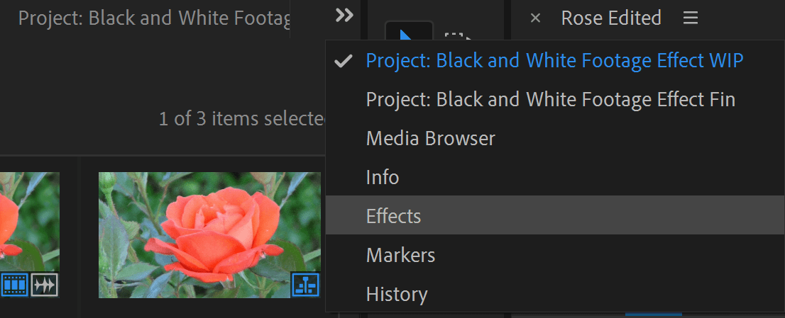 Premiere Pro Effects panel showing the search results for the Calculations effect