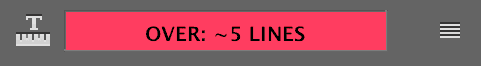 copyfit toolbar over