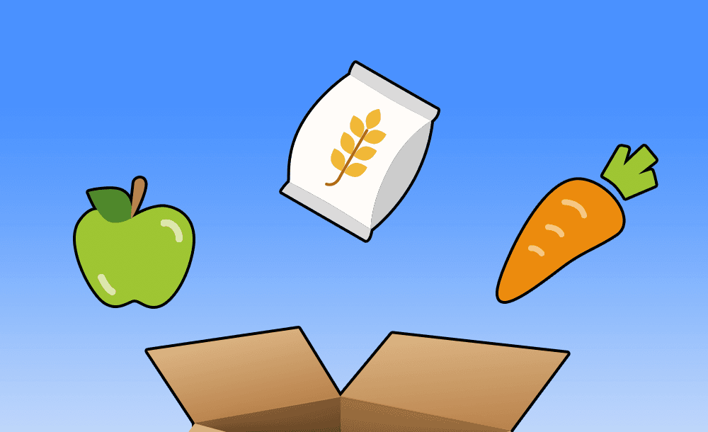 arrange foods in arc