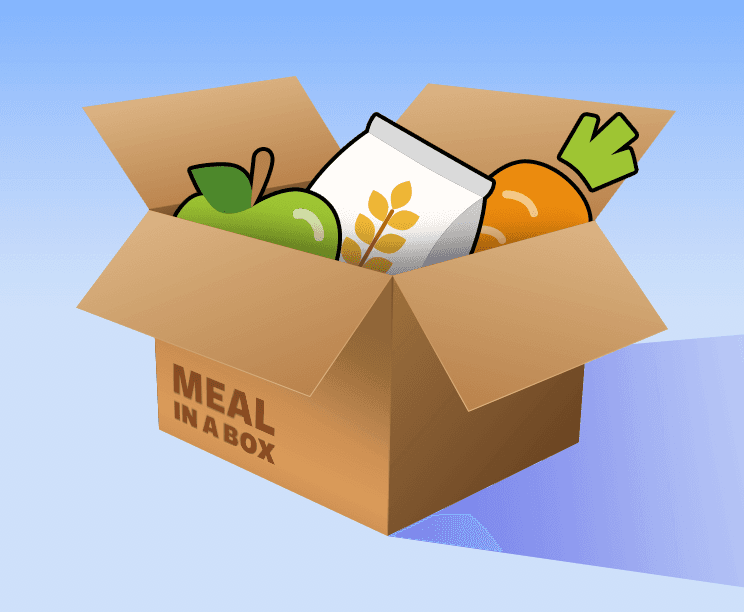 arrange foods in box