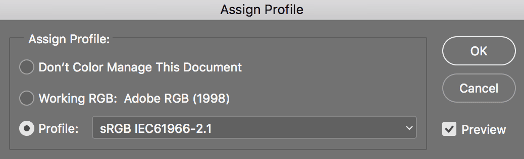 assign correct profile