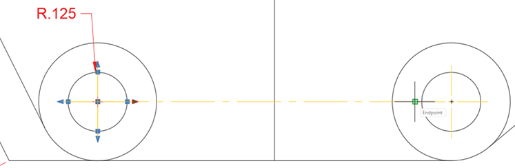 dimension centermark endpoint