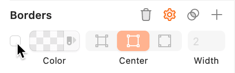 uncheck borders