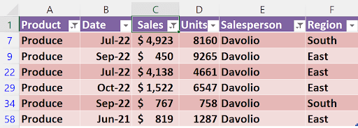 5002 in Filtering Data In Excel