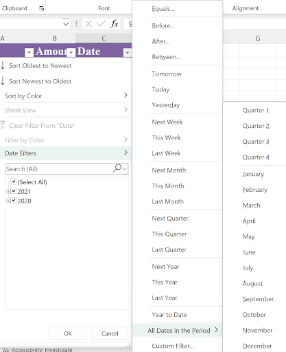 Data filters