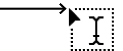 type cursor create new frame