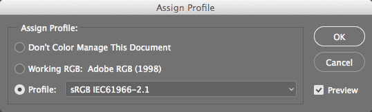 assign correct profile