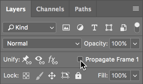 propagate frame 1 uncheck