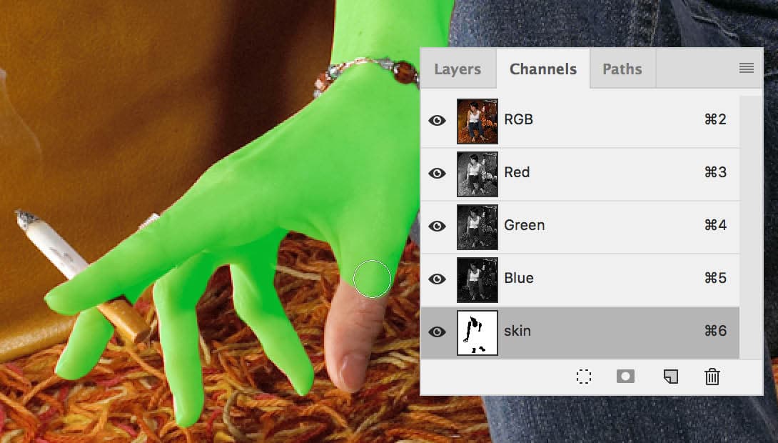 select hand before