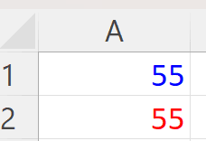 Excel number format options for displaying negative numbers in red