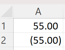 Excel number formatting demonstration - step 6
