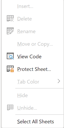 Excel protection settings - step 13