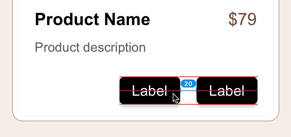 smart layout secondary button position
