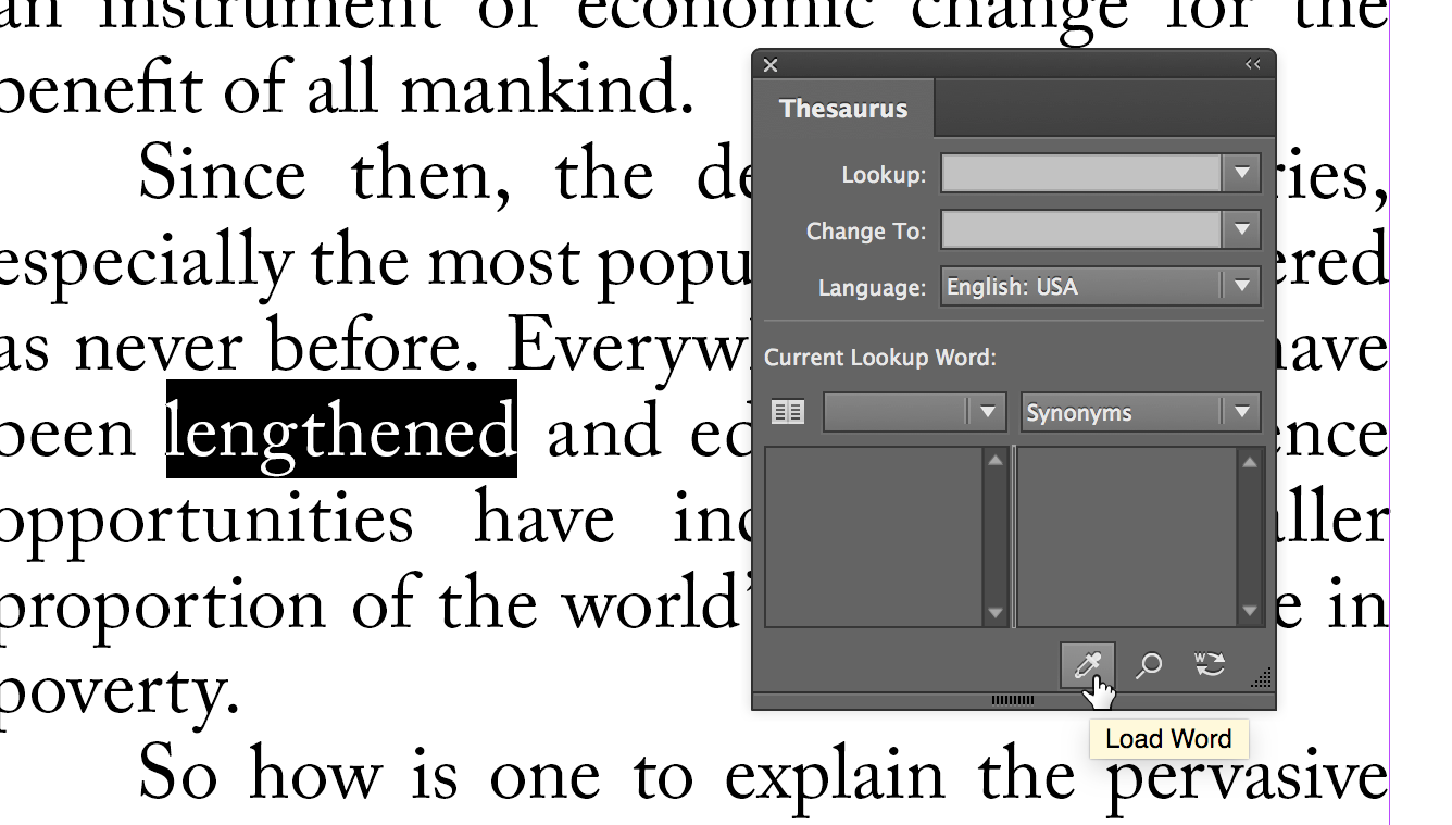 thesaurus load word