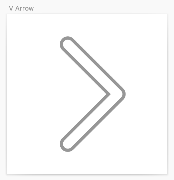 v arrow done