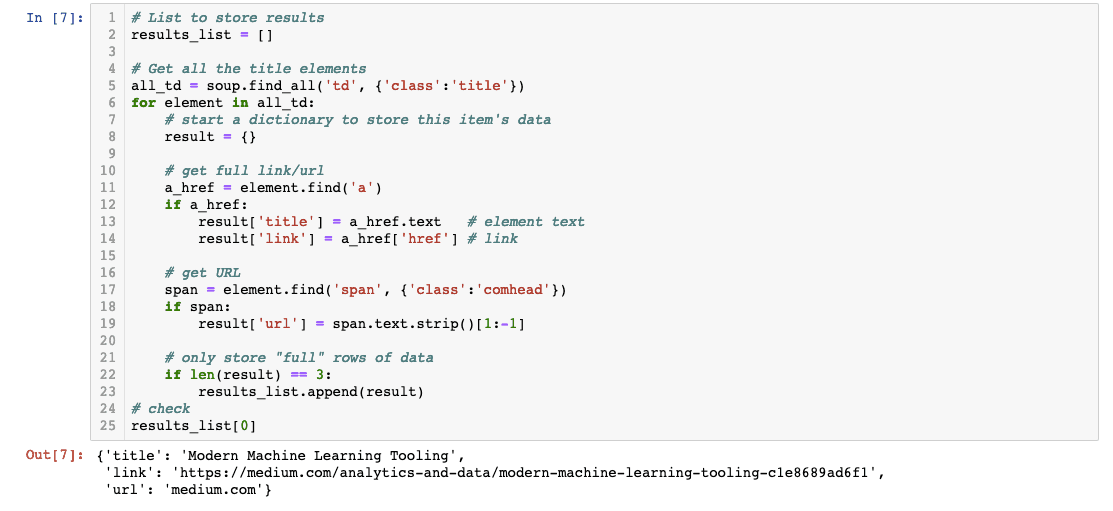 Python Scraping Code