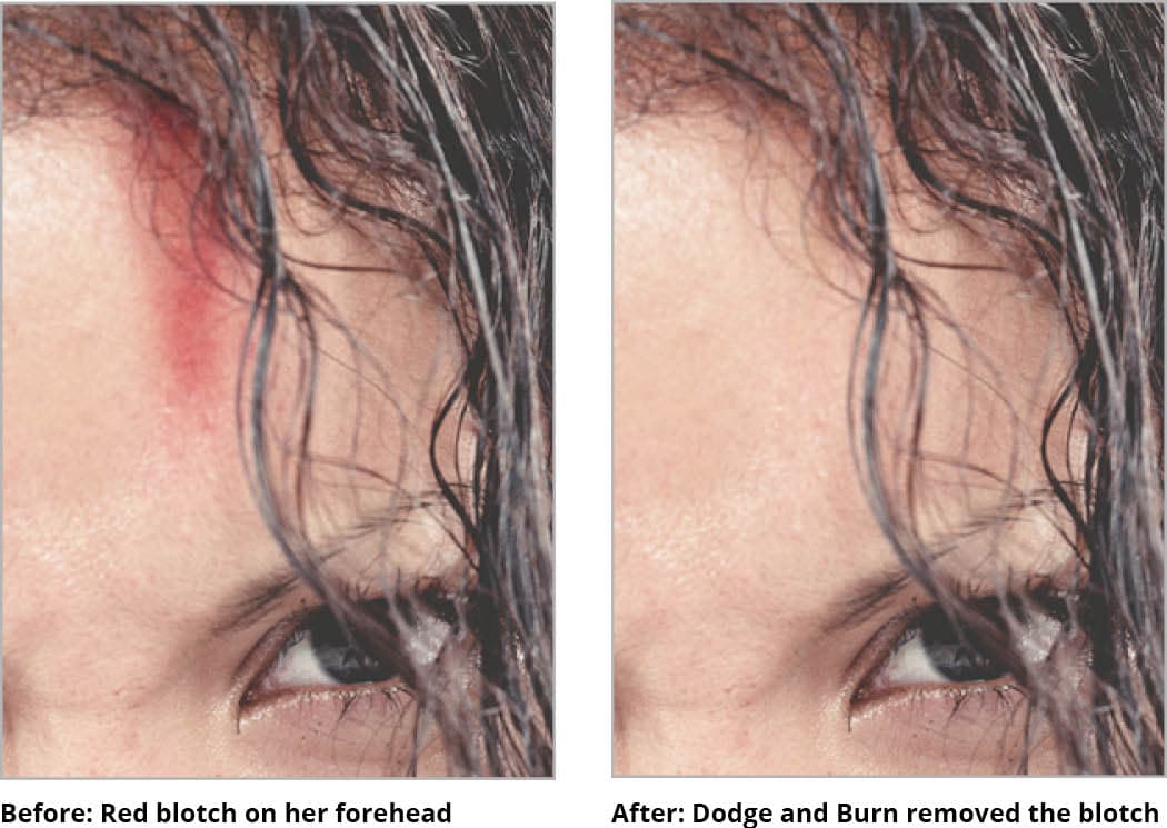 model dodgeburn before&after