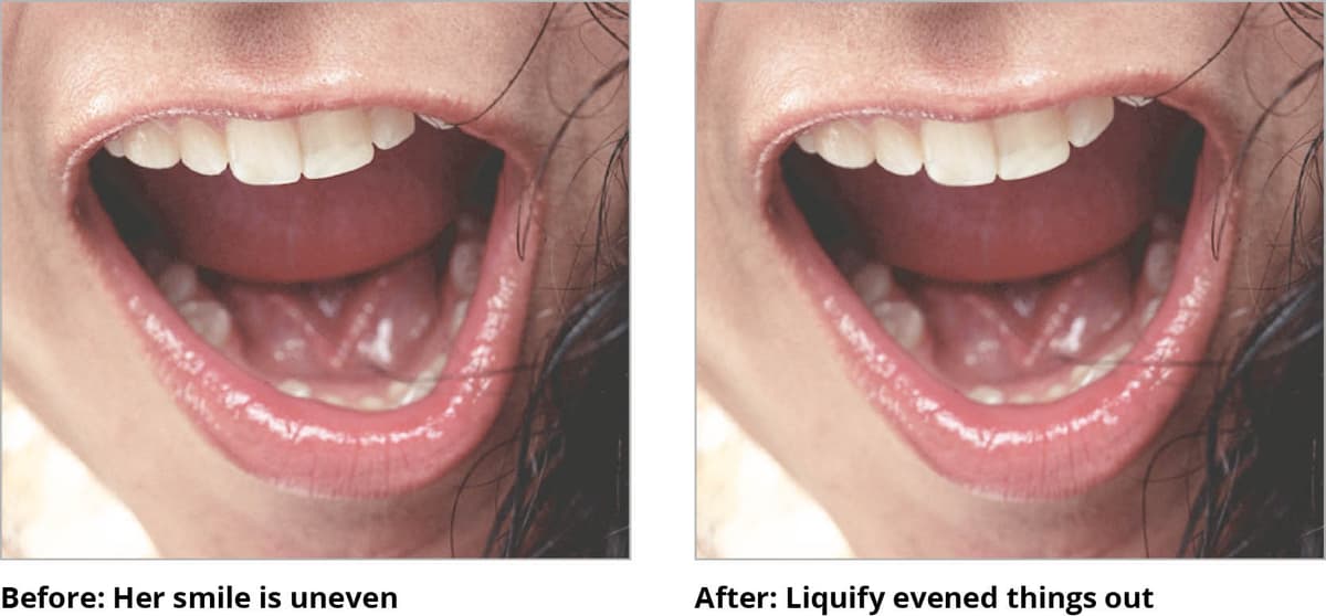 model liquify before&after