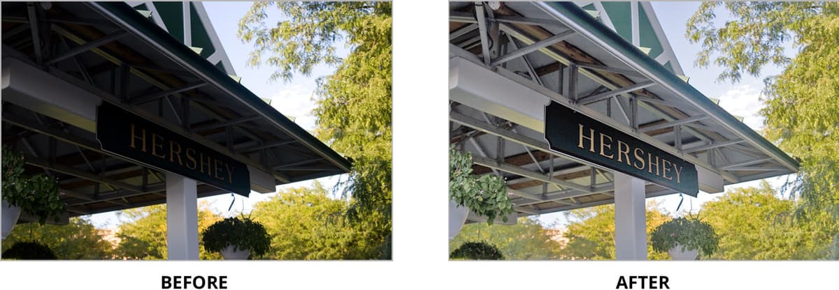 hershey trolley before&after