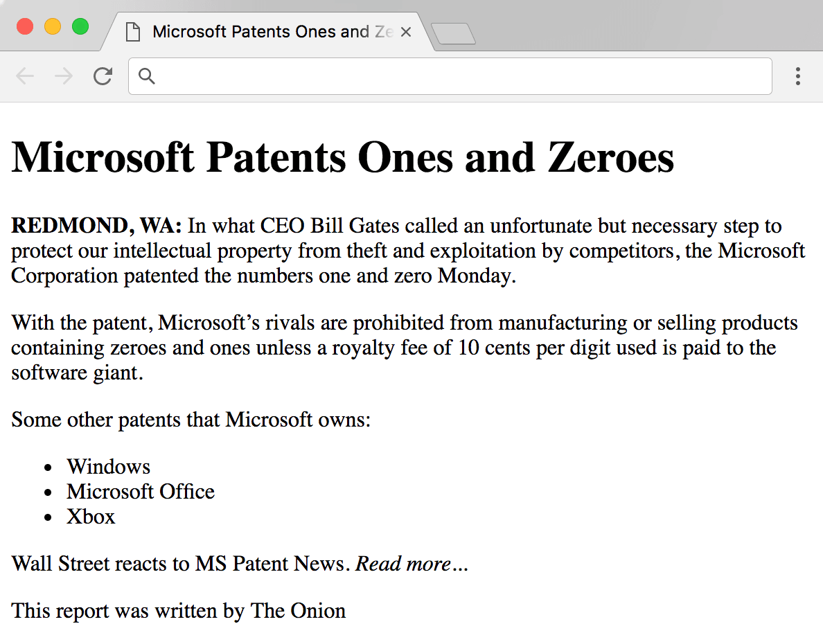 Microsoft patent