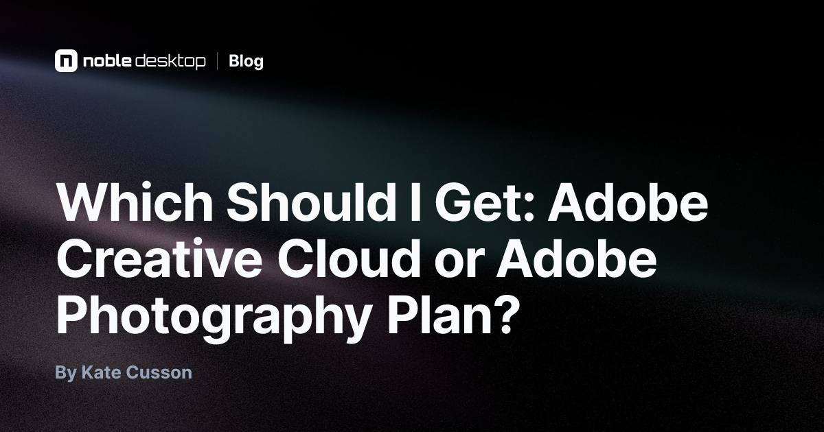 Adobe Creative Cloud vs. Photography Plan
