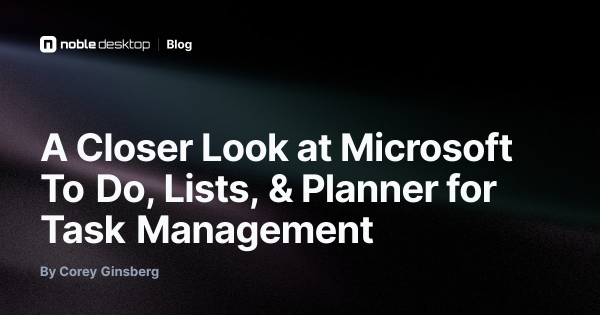 Microsoft To Do, Lists & Planner Compared