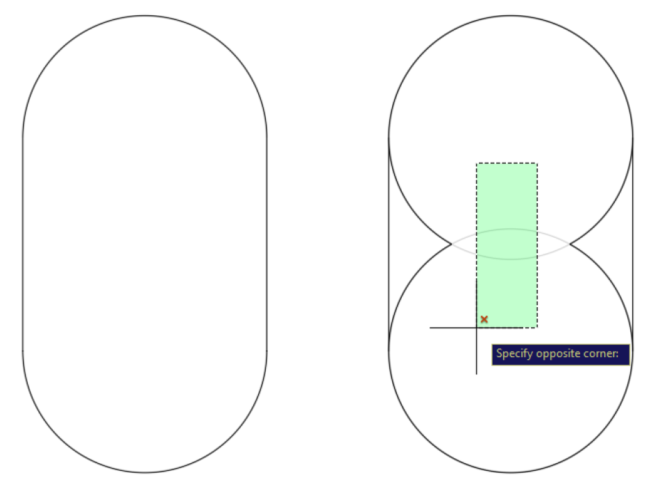 trim specify opposite corner