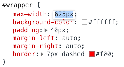 browser inspector editing css2