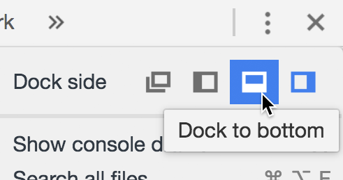 chrome dock to bottom icon