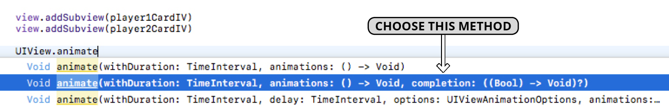 card war choose uiview animate