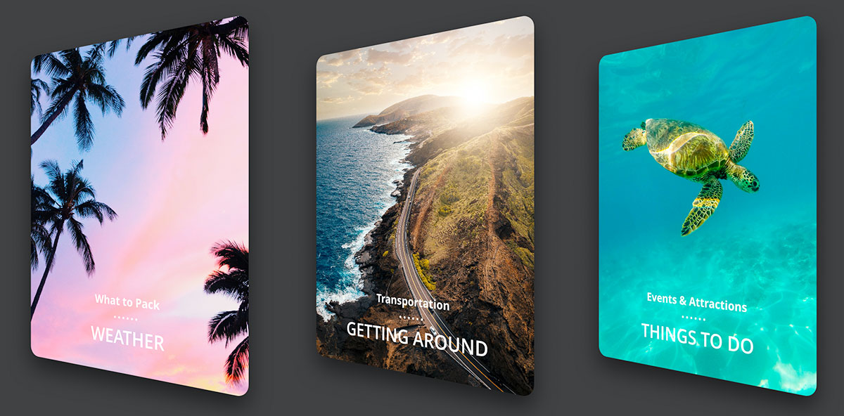 cards 3D rotated horz