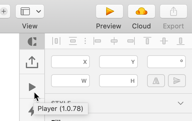invision click player button