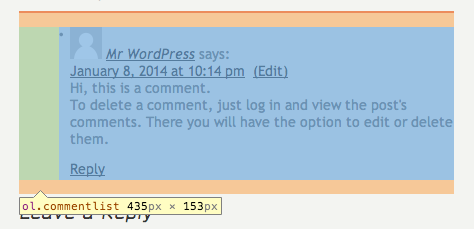 devtools comment padding