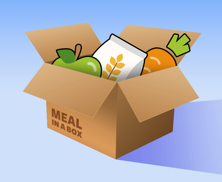 arrange foods in box