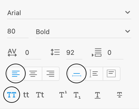 text settings nyc heading
