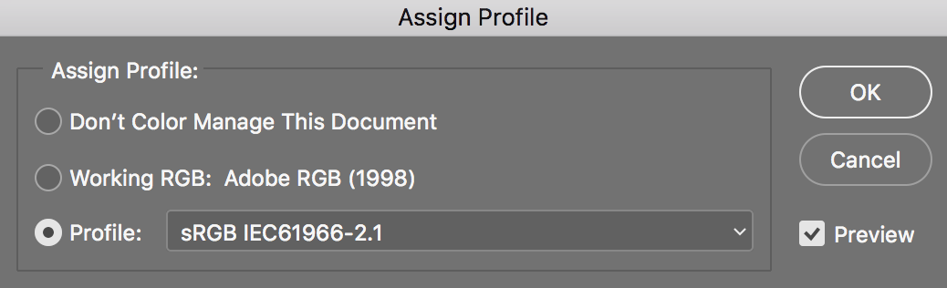 assign correct profile