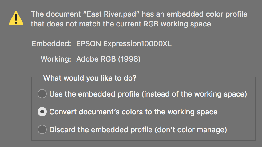 opening image convert colors