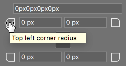 top left corner radius drag