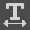horizontally scale text icon