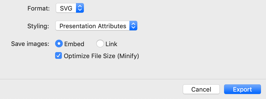 preview exporting for web