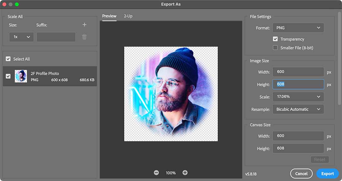 preview export for digital