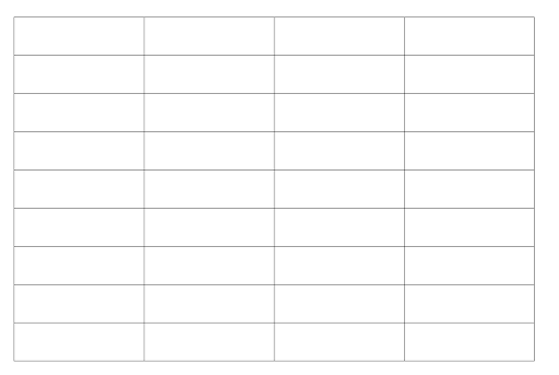 Example of custom border grid created using Draw Borders feature
