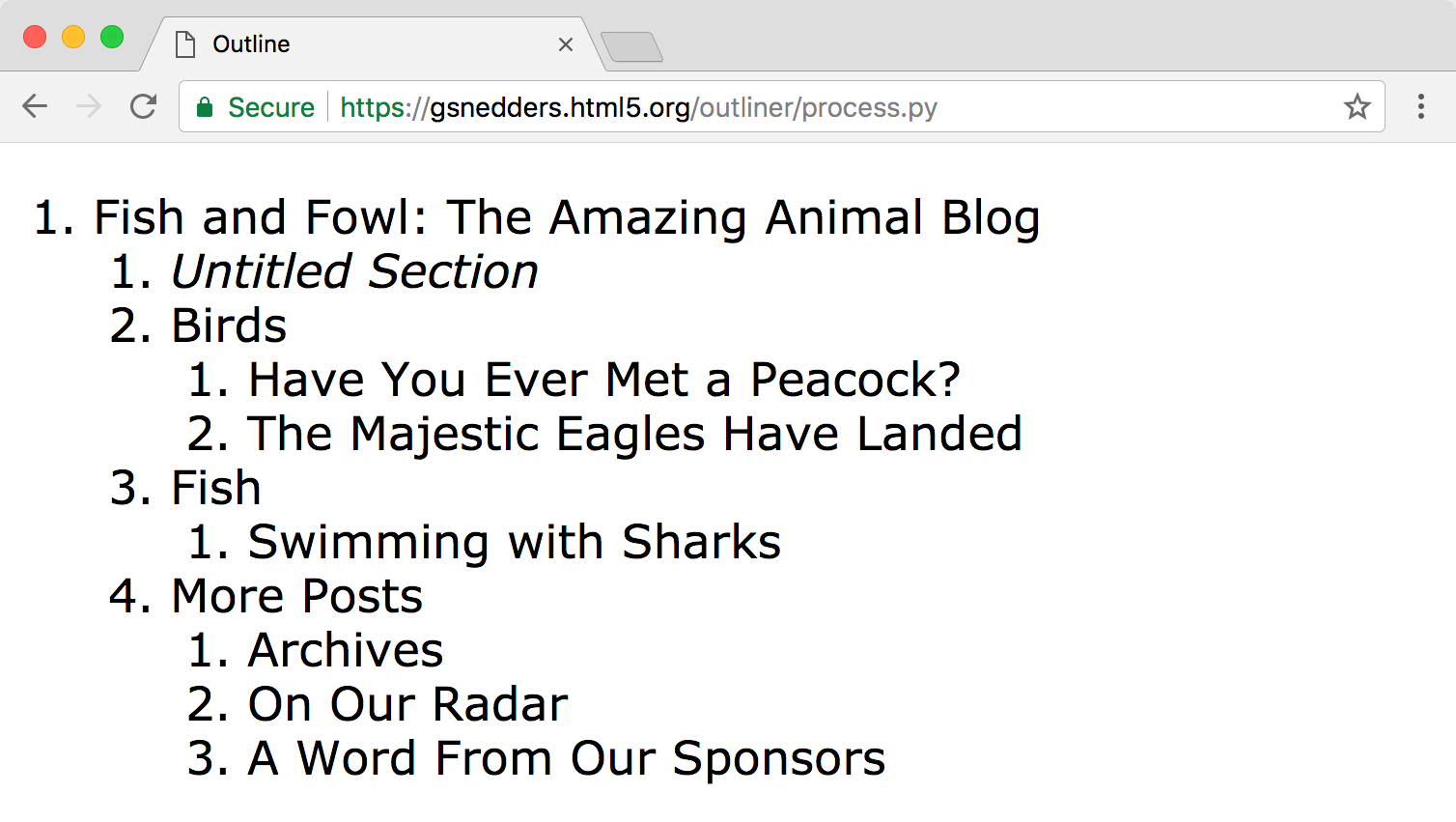 HTML5 semantic elements