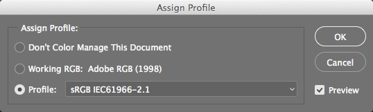 assign correct profile