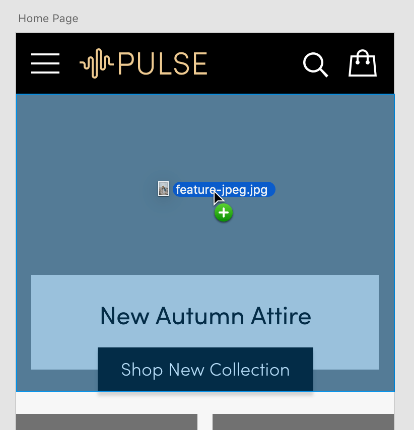 pulse drag on feature image