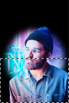 hat guy select bottom part of hat mask