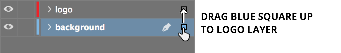 drag object to diff layer