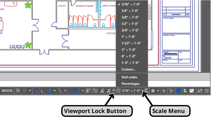viewport lock scale menu