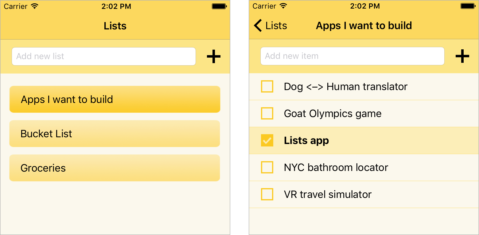 ex prev lists ux improvement